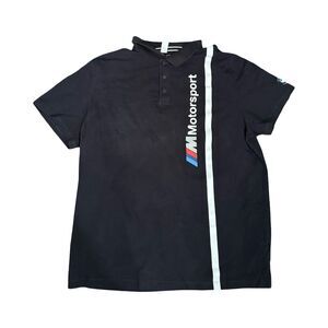 PUMA BMW Motorsport Men's Polo Shirt Black 2XL Short Sleeve Casual